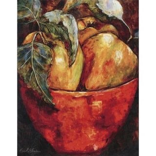Paragon Apples in Red Bowl Canvas Art   Etienne