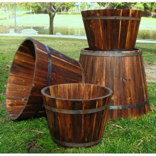 Round Tall Cedar Barrel (Set of 4 )