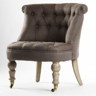 Zentique Inc. Amilie Slipper Chair in Limed Grey Oak   CF003 E272