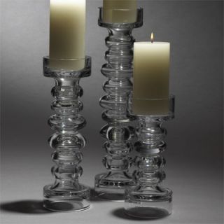 Global Views Glass Ribbed Candle Holder and Vase   1520 / 1521