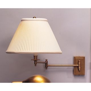 Kinetic Swing Arm Wall Lamp in Antique Natural Brass with Natural Side