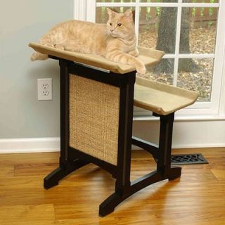 Mr. Herzhers Craftsman Series Deluxe Double Seat Wooden Cat Perch