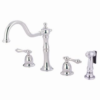 Elements of Design Heritage Double Handle Widespread Kitchen Faucet