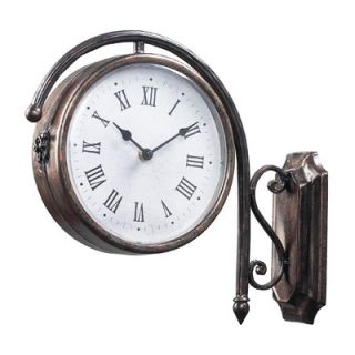 Sterling Industries Antique Double Sided Wall Clock in Bronze   125