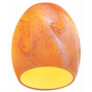 Egg Shaped Glass Shade in Amber Art