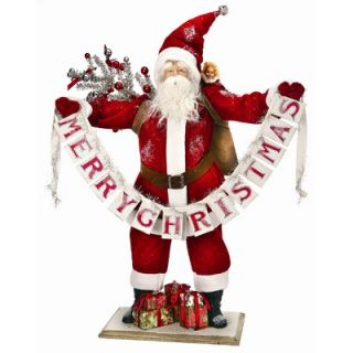Regency International Santa with Merry Christmas Banner Figurine