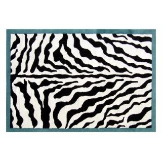Home Decor Inc. Zebra Teal Border Rug   15536 / 15538