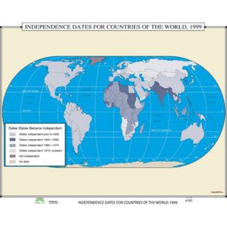 Universal Map World History Wall Maps   Independence Dates for
