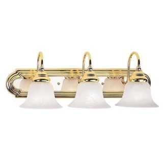 Livex Lighting Belmont Vanity Light in Polished Brass/Chrome   1003