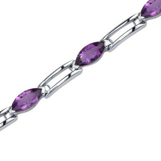 Oravo Fabulous Trend Marquise Shaped Gemstone Bracelet in Sterling