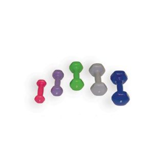 Cando Vinyl Coated Dumbbell with Wall Rack (Set of 10)