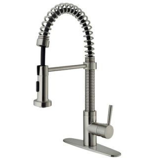 Vigo One Handle Single Hole Bar Faucet with Deck Plate and Pull Out