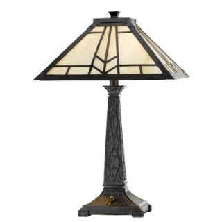Cal Lighting Mission Table Lamp with Glass Shade in Tiffany