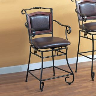 Wildon Home ® Bingham Springs 24 Bar Chair with Arms and Cushion