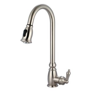 Water Creation One Handle Single Hole Mount Kitchen Faucet with Pull