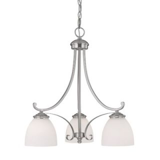  Chapman 3 Light Chandelier with Soft Glass Shade   3943MN 202