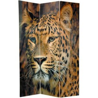 Oriental Furniture Double Sided Leopard Room Divider   CAN LEOPARD