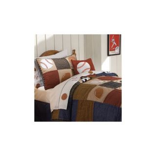 Classic Sports Quilt with Pillow Sham, 200 Thread Count Sheet Set,