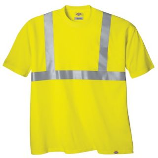 Dickies Large High Visibility ANSI Class 2 T Shirt in Yellow