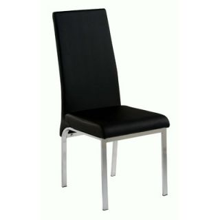 Chintaly Gloria Side Chair in Black   GLORIA SC BLK