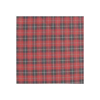 Patch Magic Red and Black Plaid White Lines Toss Pillow