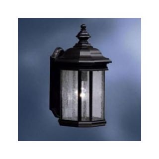 Kichler Kirkwood Outdoor Wall Lantern in Black with Clear Seedy Glass