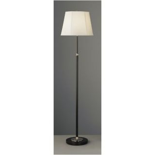Bruno Table Lamp in Leaded Bronze with Ivory Fabric Stretch Shade