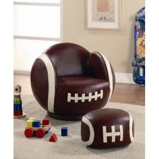 Wildon Home ® Small Football Chair and Ottoman Set