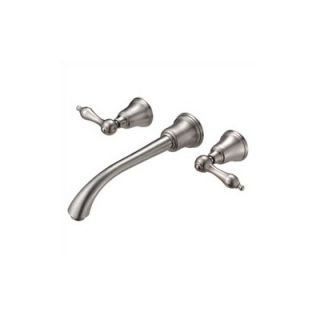 Danze Fairmont Wall Mounted Bathroom Faucet with Double Lever Handles