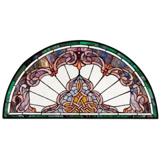 Design Toscano Lady Astor Demi Lune Stained Glass Window