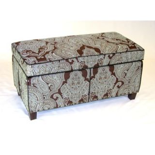 4D Concepts Paisley Upholstered Entryway Storage Ottoman