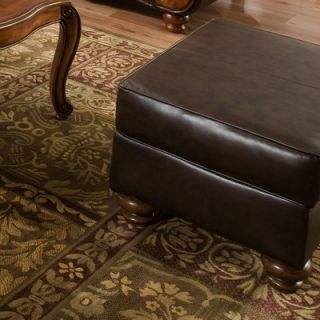 American Furniture Bentley Bonded Leather Ottoman   1595 0786