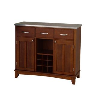 Home Styles Large Cherry Base with Stainless Steel Top Buffet   5100