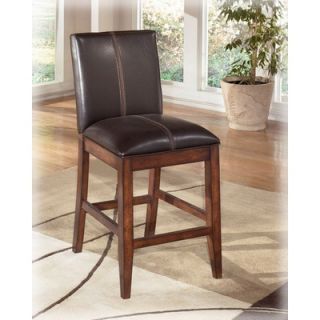  24 Barstool in Rich Burnished Dark Brown Wood (Set of 2)   D442 224