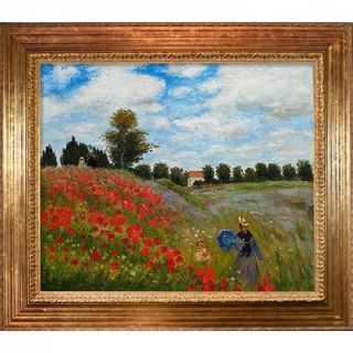 Tori Home Poppy Field in Argenteuil Canvas Art by Claude Monet