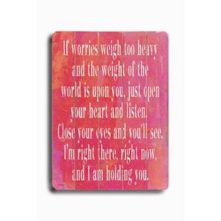 Artehouse LLC If Worries Weigh Too Heavy #1 Wood Sign   12 x 9