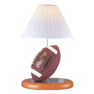 Football Table Lamp in Natural Wood