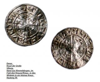  Pfennig 1018 1035 Years Knud Der Grobe Cnut Viborg RARE Look