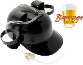 Black Beer Soda Drinking Helmet Hat Sport Game Twin Drink Holder