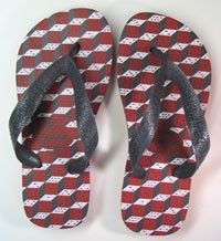 havaianas optic flip flop shade red with black kids todler size 3m usa