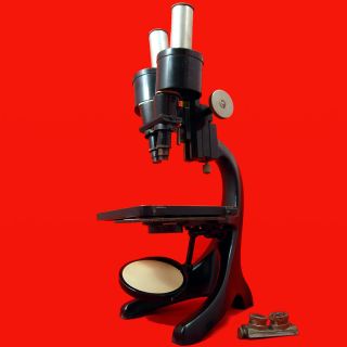 Zeiss XA c 1926 Greenough Stereo Microscope Addl Dovetail Obj w Mirror
