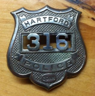 Hartford Police CONN CT Badge
