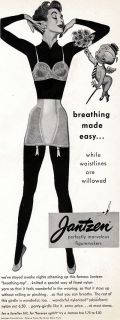 1951 AD JANTZEN Nylon Girdles, Panty Girdles & Bras pinups by Pete Hawley  063019