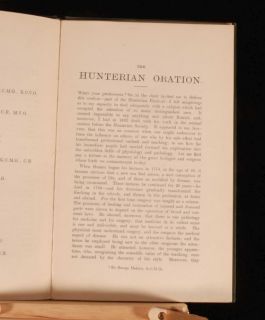 1921 Hunterian Oration Sir Charters Symonds Medicine