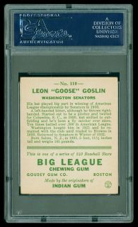 1933 Goudey 110 GOOSE Goslin PSA EX 5 5
