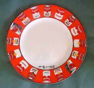 Authentic Vintage ANDY WARHOL Pop Art Plate Campbells Soup Studio 54