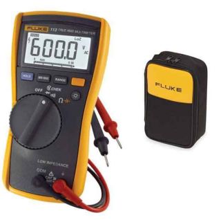 Fluke 113 Multimeter True Utility Volt Meter Free Carrying Case