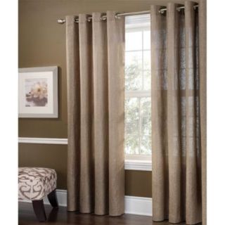 Cole Taupe 84 Long Chambray Grommet Top Curtain