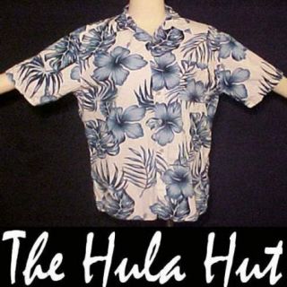 HAWAIIAN HIBISCUS FLORAL Print Mens Shirt M