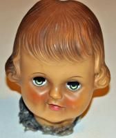 Vintage Antique Doll Head w Weighted Closing Eyes Open Mouth Parts